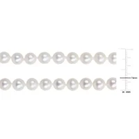 2-Pc Set of 7-7.5mm Freshwater Cultured Pearl Necklace &  Bracelet in Sterling Silver