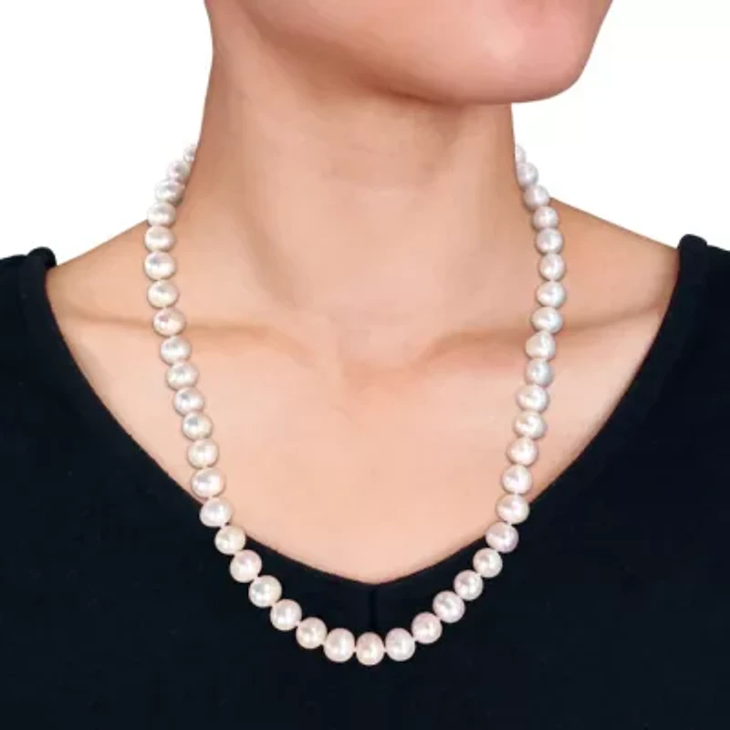 3-Pc Set of 8-9mm Freshwater Cultured Pearl Necklace, Bracelet & Earrings in Sterling Silver