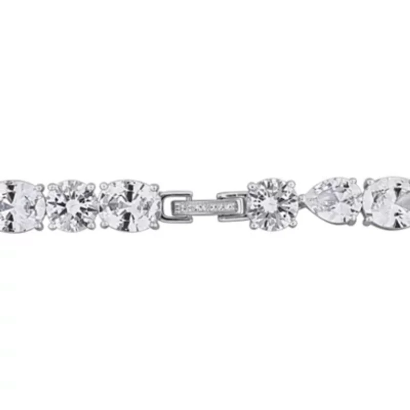 Lab Created Created White Sapphire Necklace in Sterling Silver