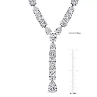 Lab Created Created White Sapphire Necklace in Sterling Silver