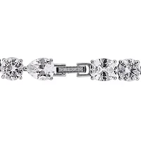 Lab Created Created White Sapphire Bracelet in Sterling Silver
