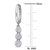 Lab Grown Diamond LeverBack Earrings in Sterling Silver