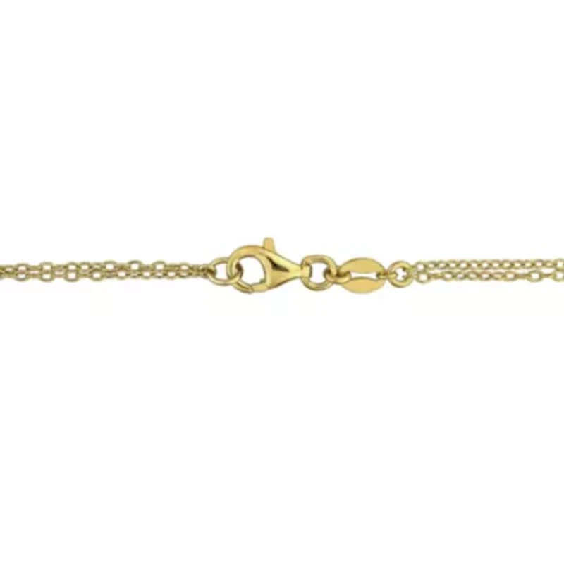Lab Created Created Ruby Bracelet in Yellow Plated Sterling Silver, 7.25-in