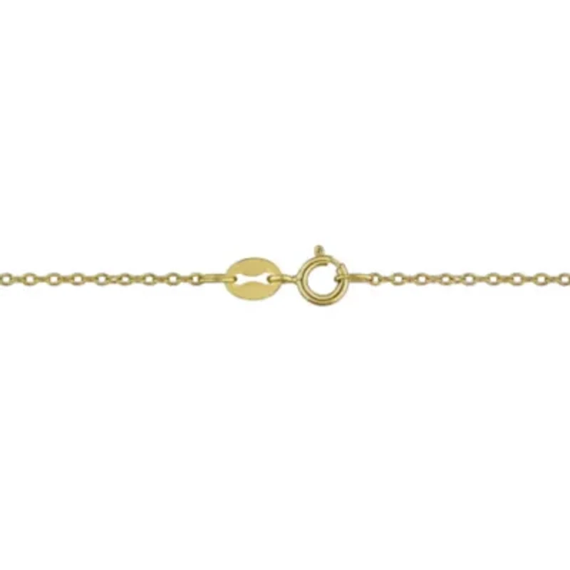 Lab Created Created Ruby Necklace Yellow Plated Sterling Silver, 17"