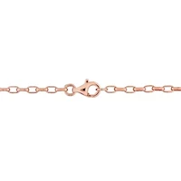 Rose de France & Amethyst Necklace in Rose Plated Sterling Silver, 17"