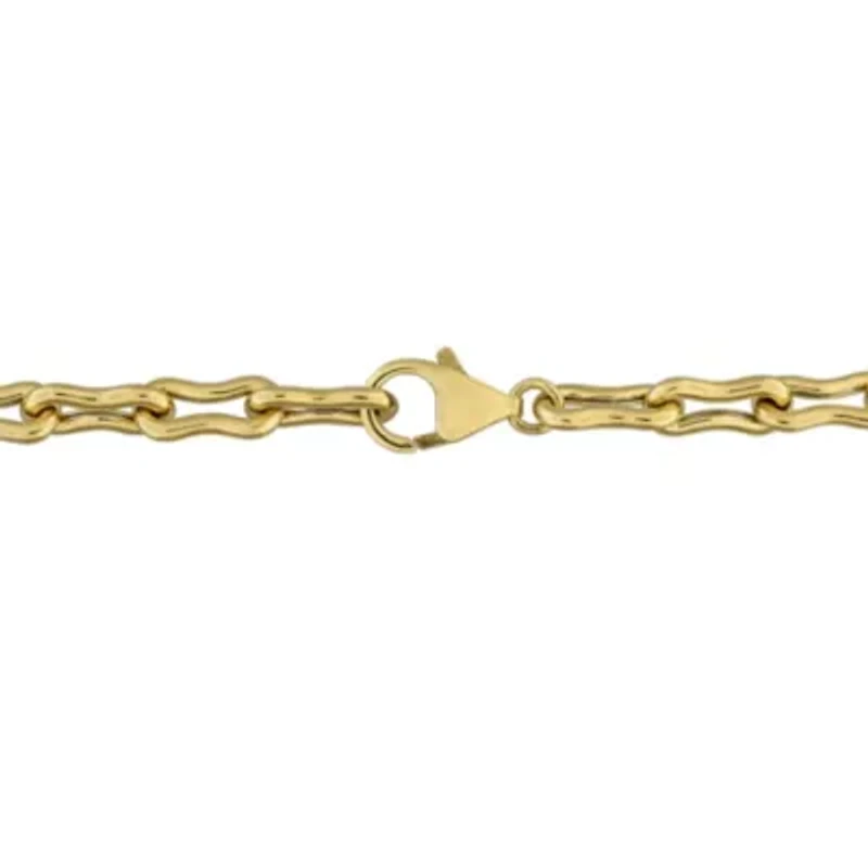 Amethyst Necklace in Yellow Plated Sterling Silver, 17-in