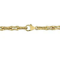 Amethyst Necklace in Yellow Plated Sterling Silver, 17-in