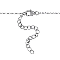 Lab Created Sky Blue Topaz & Created White Sapphire Necklace in Sterling Silver, 18"+1"ext