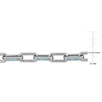 Sky Blue Topaz Bracelet in Sterling Silver, 7"+1" ext.