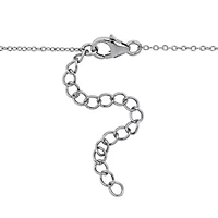 Lab Created Created White Sapphire Necklace in Sterling Silver, 18"+2"ext