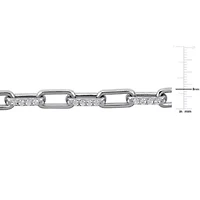 Lab Created Created White Sapphire Necklace in Sterling Silver, 18"+2"ext
