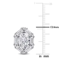 Lab Created Created White Moissanite Earrings in Sterling Silver