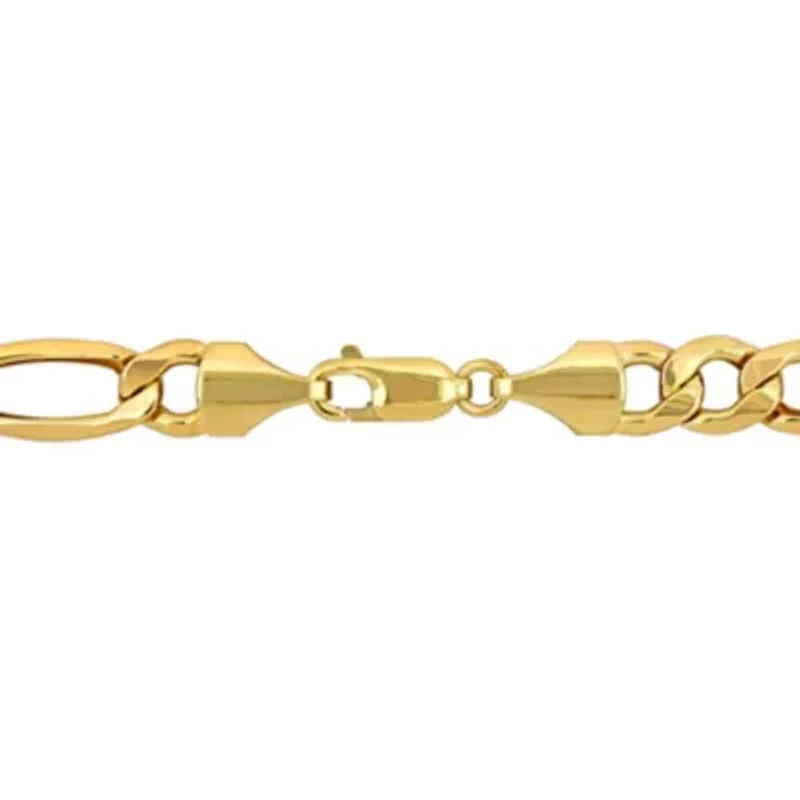 Men's 8.3mm Figaro Bracelet in 10K Yellow Gold
