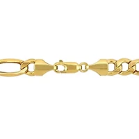 Men's 8.3mm Figaro Bracelet in 10K Yellow Gold