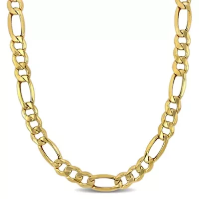 Men's 8.3mm Figaro Necklace in 10K Yellow Gold