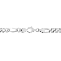 Men's 5.5mm Figaro Link Chain Necklace and Bracelet Set in Sterling Silver