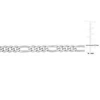 Men's 5.5mm Figaro Link Chain Necklace and Bracelet Set in Sterling Silver