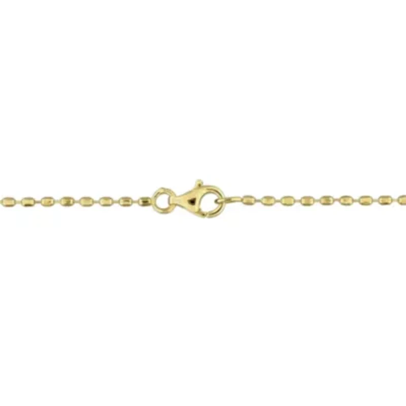 Black Onyx Geometric Men's Pendant with Chain in Yellow Plated Sterling Silver