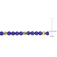 Lapis Men's Bracelet in Yellow Plated Sterling Silver