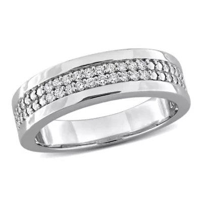 Lab Created Lab-Grown Diamond Men's Ring Sterling Silver