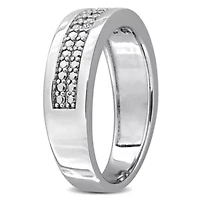 Lab Created Lab-Grown Diamond Men's Ring Sterling Silver