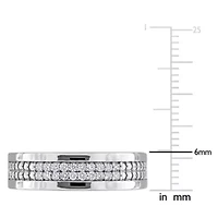 Lab Created Lab-Grown Diamond Men's Ring Sterling Silver