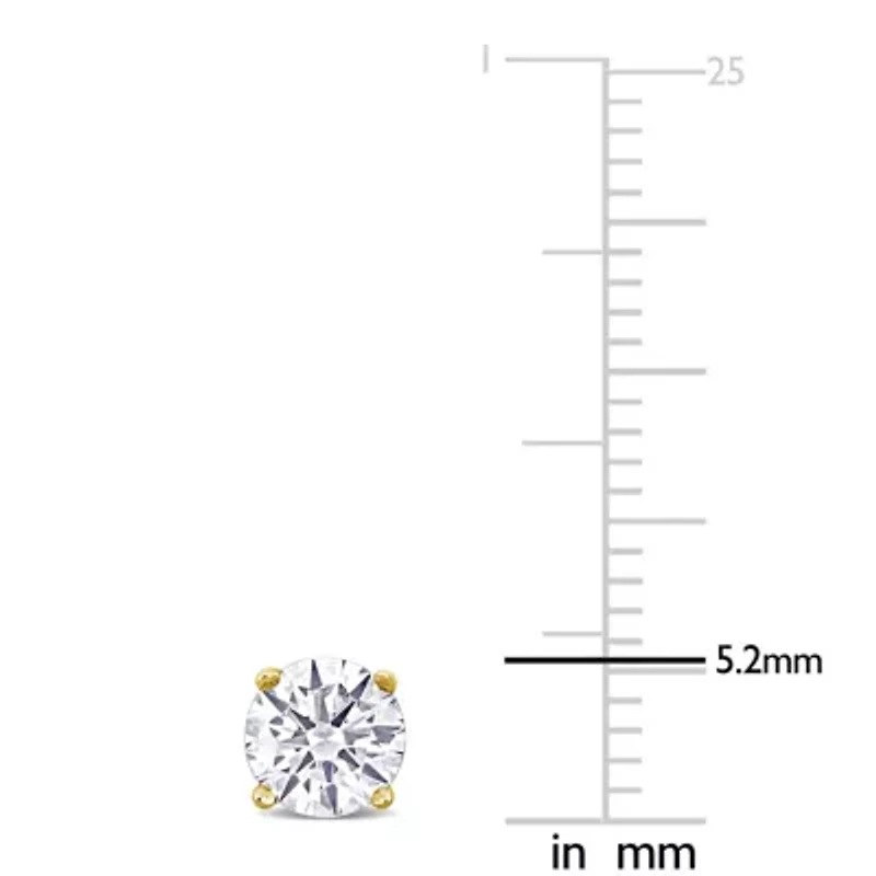 Lab Created Lab Grown Diamond Earrings in 14k Yellow Gold