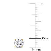 Lab Created Lab Grown Diamond Earrings in 14k Yellow Gold