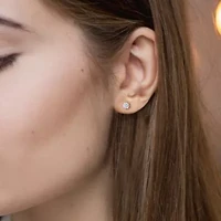 Lab Created Lab Grown Diamond Earrings in 14k Yellow Gold