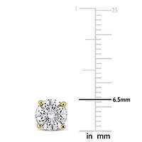 Lab Created Lab Grown Diamond Stud Earrings in 14k Yellow Gold