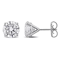Lab Grown Diamond Earrings in 14k White Gold