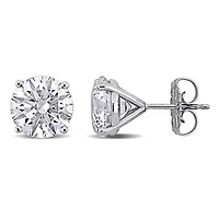 Lab Created Lab Grown Diamond Stud Earrings in 14k White Gold