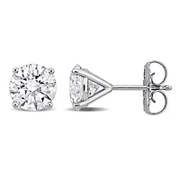 Lab Created Lab Grown Diamond Earrings in 14k White Gold