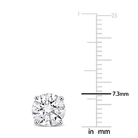Lab Created Lab Grown Diamond Earrings in 14k White Gold