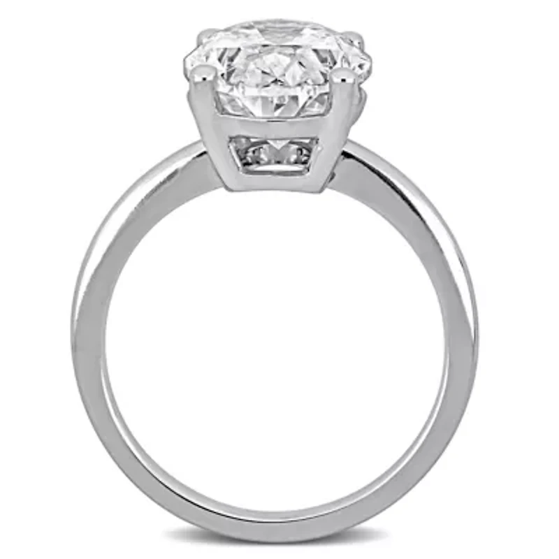 Lab Grown Diamond Solitaire Ring 14k White Gold