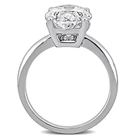 Lab Grown Diamond Solitaire Ring 14k White Gold