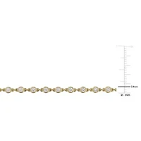 Lab Created Lab Grown Diamond Bracelet in 10k Yellow Gold, 7"