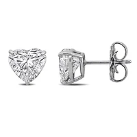 Lab Created Lab Grown Diamond Stud Earrings in 14k White Gold