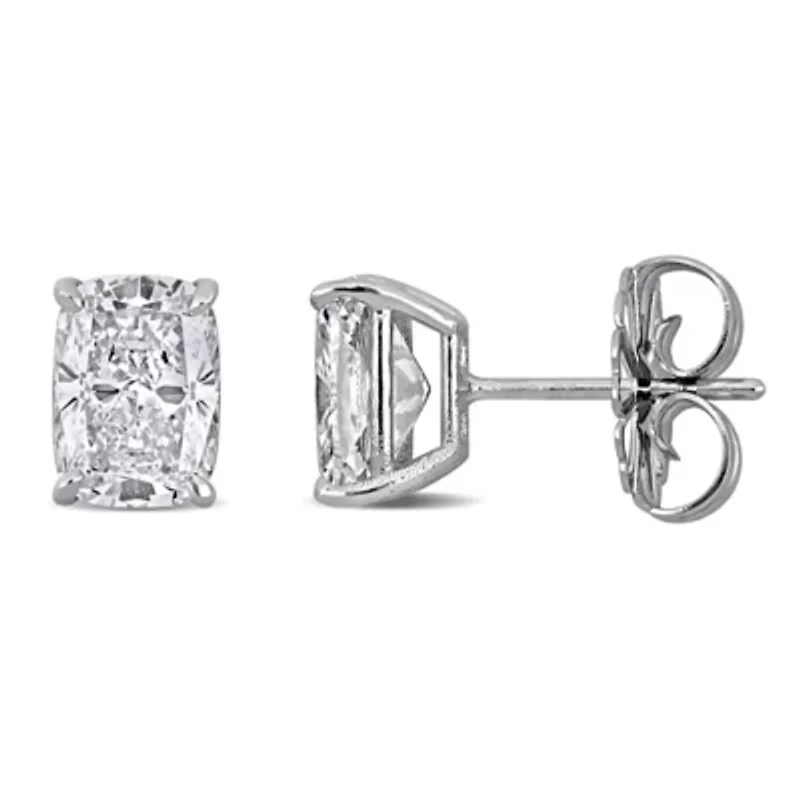 Lab Created Lab Grown Diamond Stud Earrings in 14k White Gold