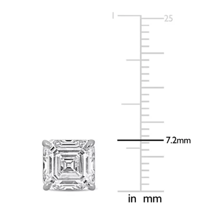 Lab Created Lab Grown Diamond Stud Earrings in 14k White Gold