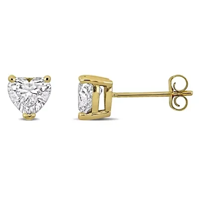 Lab Created Lab Grown Diamond Post Earrings in 14k Yellow Gold