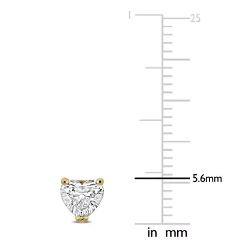 Lab Created Lab Grown Diamond Post Earrings in 14k Yellow Gold
