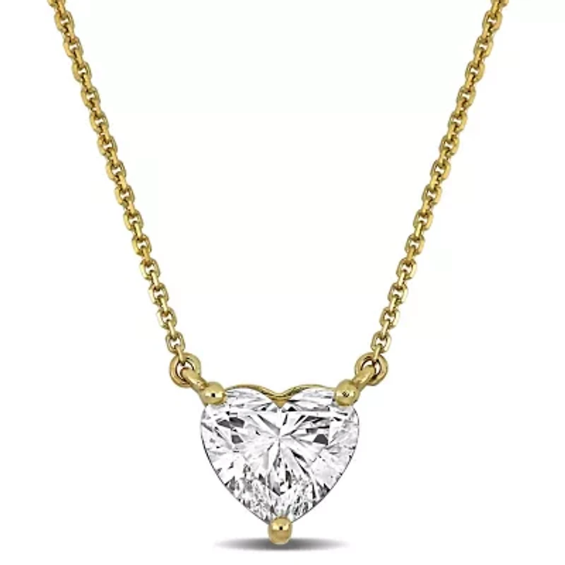 Lab Created Lab Grown Diamond Necklace in 14k Yellow Gold, 17"