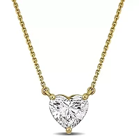 Lab Created Lab Grown Diamond Necklace in 14k Yellow Gold, 17"