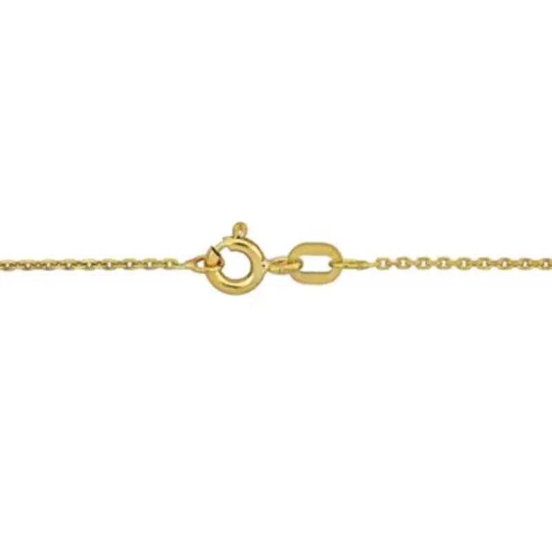 Lab Created Lab Grown Diamond Necklace in 14k Yellow Gold, 17"