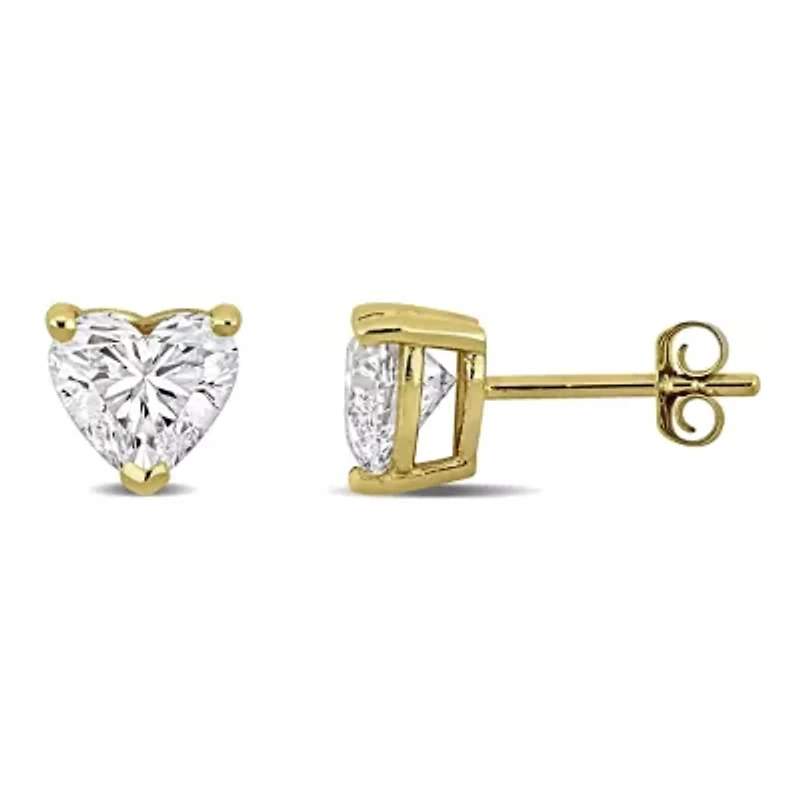 Lab Created Lab Grown Diamond Stud Earrings in 14k Yellow Gold