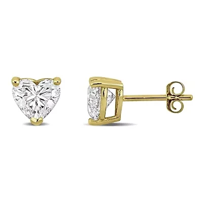 Lab Created Lab Grown Diamond Stud Earrings in 14k Yellow Gold