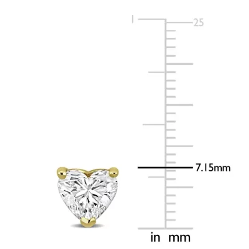 Lab Created Lab Grown Diamond Stud Earrings in 14k Yellow Gold
