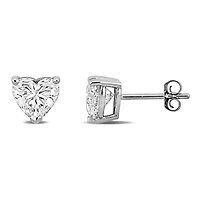 Lab Created Lab Grown Diamond Stud Earrings in 14k White Gold