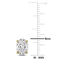 Lab Created Lab Grown Diamond Stud Earrings in 14k Yellow Gold
